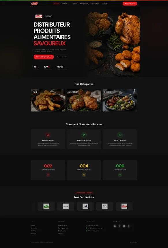 Aperçu du projet Delicious Dream — Distribution Alimentaire